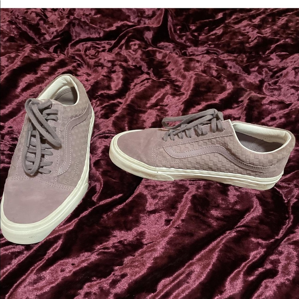 Purple pattern vans. Only have been worn once. #vans